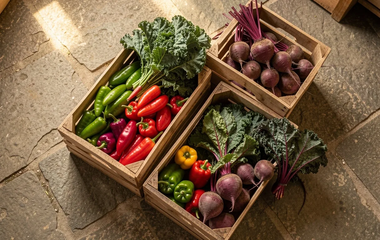 Vegetales frescos de temporada